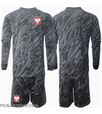 Polonia Portiere Seconda Maglia Bambino Europei 2024 Manica Lunga (+ Pantaloni corti)